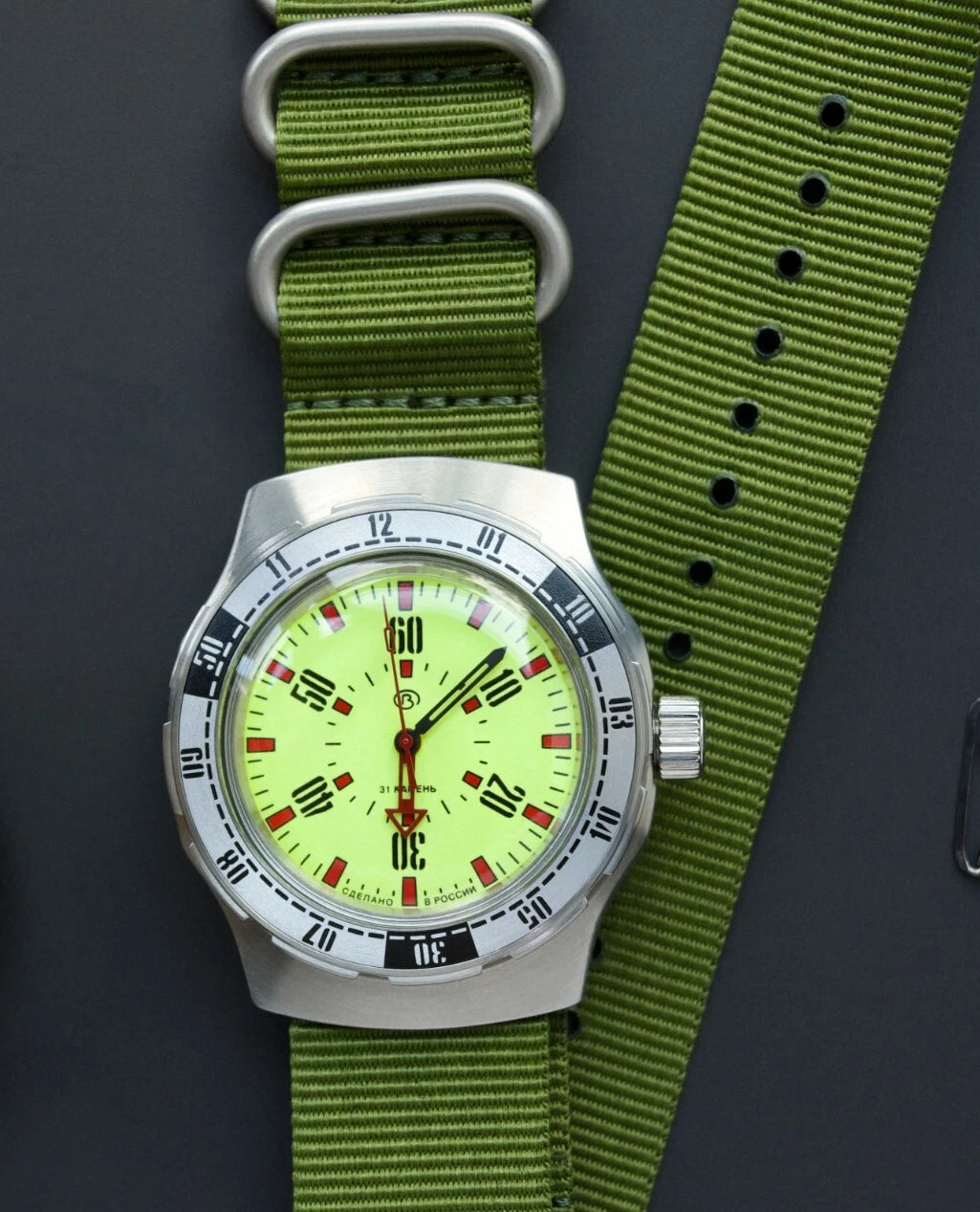 Vostok Amphibia 16032V Watch Pripyat Chernobyl | Scubadudestore