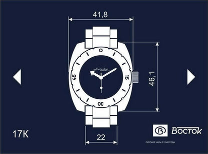Vostok Amphibia 17004B Automatic 24-hour Watch